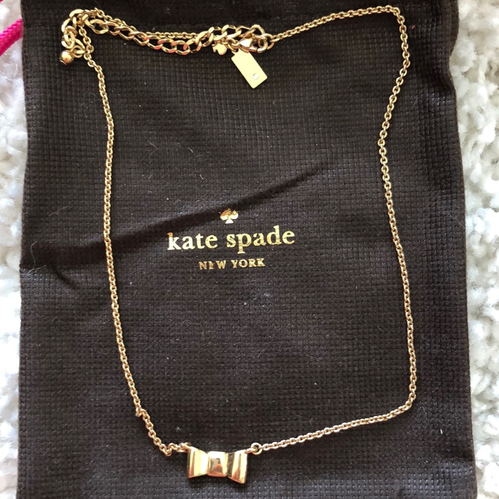 Kate Spade Gold Mini Bow Necklace